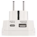 Cestovný univerzálny adaptér EMOS P0055U pre cudzincov do strednej Európy, 1×USB-C, 1×USB-A