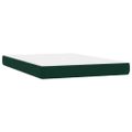 vidaXL Posteľný rám boxsping s matracom tmavozelený 140x220 cm zamat