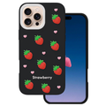 Puzdro Strawberry pre iPhone 16 Pro 6,3" čierne