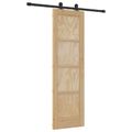 vidaXL Posuvné dvere ORKDAL 61 x 198,5 cm Borovicový masív Prírodná