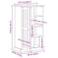 vidaXL Kúpeľňová skriňa VIGO Biela a antik biela 68 x 34 x 110 cm