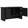 vidaXL Vešiak na stenu Nástenná montáž Čierny dub 50 x 20 x 30 cm