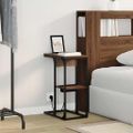 vidaXL Nočný stolík Hnedý dub 41,5 x 26 x 60,5 cm Kompozitné drevo