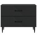 vidaXL Nočný stolík Čierna 62 x 34,5 x 47,5 cm Kompozitné drevo