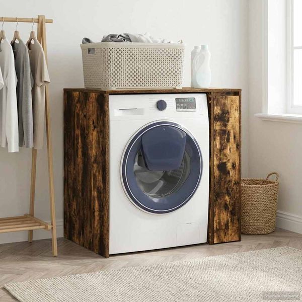 vidaXL Kabinet na práčku Dymová dub 87 x 60 x 89 cm Kompozitné drevo