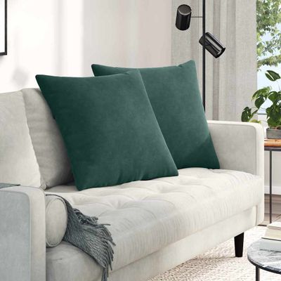 vidaXL Vankúše na pohovku 2 pcs Tmavozelená 60 x 60 cm