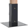 vidaXL podstavce stĺpikov štvorcové 12 ks Antracit 46x46 mm