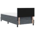 vidaXL Posteľ s pružinovým rámom Tmavo šedá 100 x 200 cm Zamat