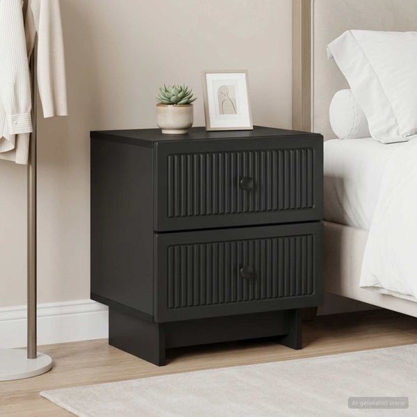 vidaXL Nočný stolík 2 ks Čierna 43 x 34,5 x 47,5 cm Kompozitné drevo