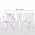 vidaXL Hexagonálny plot s stĺpom 50 x 0,8 m PVC potiahnutá oceľ Sivá
