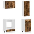 vidaXL Kuchynská jednotka LYON 8 ks Dymový dub Kompozitné drevo