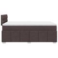 vidaXL Boxspring posteľ s matracom tmavohnedá 120x190 cm látka