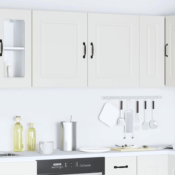 vidaXL kuchynské nástenné skrinky 2 ks "Kalmar" White Engineered Wood