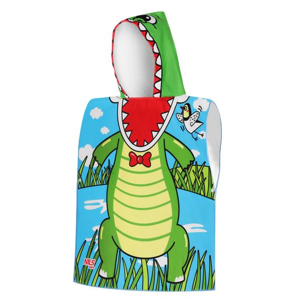 Uterák - pončo z mikrovlákna NILS aqua NAR20 Crocodile