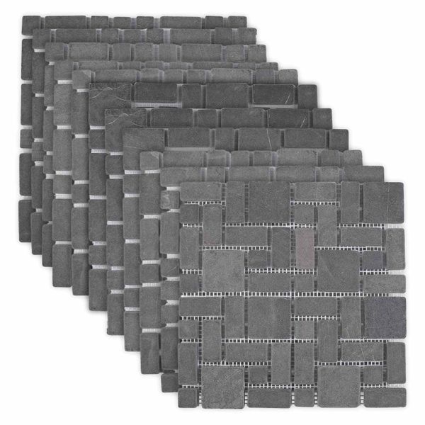 vidaXL Mozaikové dlaždice Sivá 30 x 30 cm Mramor
