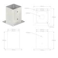 vidaXL Kotvy na stĺpiky 4 ks 101 mm galvanizovaný kov