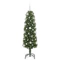 vidaXL Umelý vianočný stromček Zelená 150 cm PVC, oceľ a plast