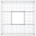 vidaXL Gabiónová vyvýšená posteľ 100 x 100 x 40 cm Pozinkovaná oceľ