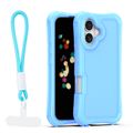 Puzdro Safepop s popruhom pre iPhone 16 6,1" modrá