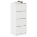 vidaXL Komoda biela 37,5x35x99 cm spracované drevo
