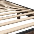 vidaXL Posteľný rám hnedý dub 90x190 cm kompozitné drevo a kov