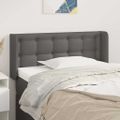 vidaXL Čelo postele so záhybmi sivé 83x16x78/88 cm umelá koža