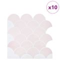vidaXL Dlaždica v tvare rybacej šupiny 20 ks Svetlo ružová 30 x 30 cm