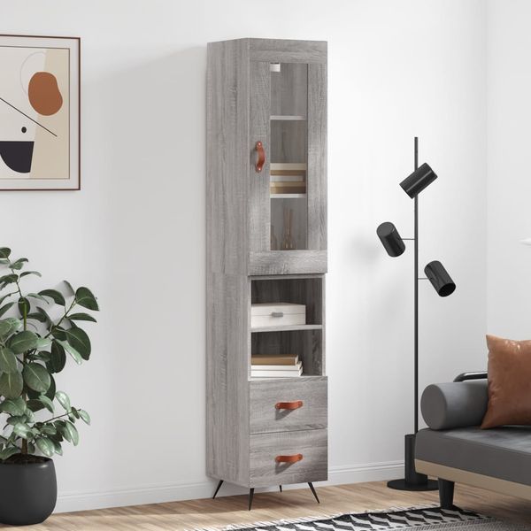 vidaXL Vysoká skrinka dub sonoma 34,5x34x180 cm spracované drevo
