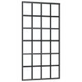 vidaXL Posuvné dvere s kovaním ESG sklo a hliník 102x205 cm