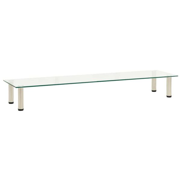 vidaXL TV stolík, priehľadný 140x35x17 cm, tvrdené sklo