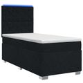 vidaXL Posteľ boxspring s matracom Čierna 100 x 200 cm Látka