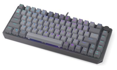 Endorfy mechanická klávesnice Thock V2 75% / drátová / ARGB /  red sw. / USB / zmenšená / US layout Klávesnice, herní, drátová, mechanická, Endorfy Red, US layout, 75% velikost, ARGB, hliníková konstrukce, USB, šedá
