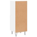 vidaXL Komoda biela 34,5x34x90 cm spracované drevo