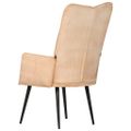 vidaXL Kreslo wingback krémové plátno
