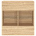 vidaXL TV nástenná skrinka s LED svetlami dub sonoma 58,5x30x60,5 cm