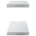 vidaXL Nástenné police 2 ks 100x23,5cm strieborné nehrdzavejúca oceľ