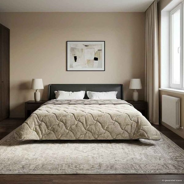 vidaXL Zimný prehoz Svetlosivá 220 x 240 cm Mikrofáza a Teddy fleece