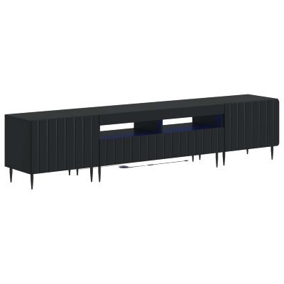 vidaXL 5-dielny LED TV kabinet Čierna Kompozitné drevo