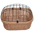 vidaXL Predný kôš na bicykel s poťahom 50x45x35 cm prírodná vŕba