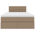 vidaXL Postel s úložným prostorem a matrací Kapučínová 120 x 190 cm