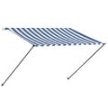vidaXL Zaťahovacia markíza s LED 250x150 cm modro-biela