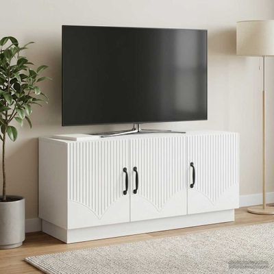 vidaXL TV skrinka Biela 99 x 34,5 x 47 cm Kompozitné drevo