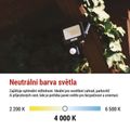 LED reflektor GLARO EMOS ZS2314B s pohybovým čidlom, 10 W, čierna, IP54, 1000 lm, neutrálna biela
