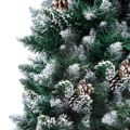 vidaXL Umelý vianočný stromček s LED a setom gulí a šiškami 240 cm