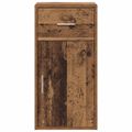 vidaXL Servírovacia skriňa so zásuvkou Staré drevo 38 x 34 x 75 cm
