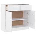 vidaXL Komoda ALTA, biela 77x35x73 cm, borovicový masív