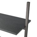 vidaXL Naklonený regál s 3 policami, čierny 64x34x116 cm