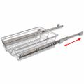 vidaXL Vysúvacie drôtené košíky 2 ks strieborné 400 mm