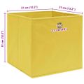 vidaXL Úložné boxy 4 ks, žlté 32x32x32 cm, látka