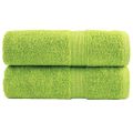 vidaXL Prémiové uteráky pre hostí SOLUND 2 ks, jablkovo zelené 30x50 cm, 600 g/m²